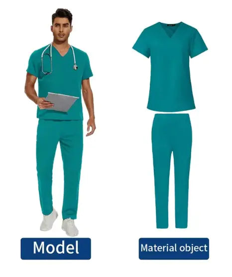 We Heal Hearts Men's V-Neck Medical Uniform