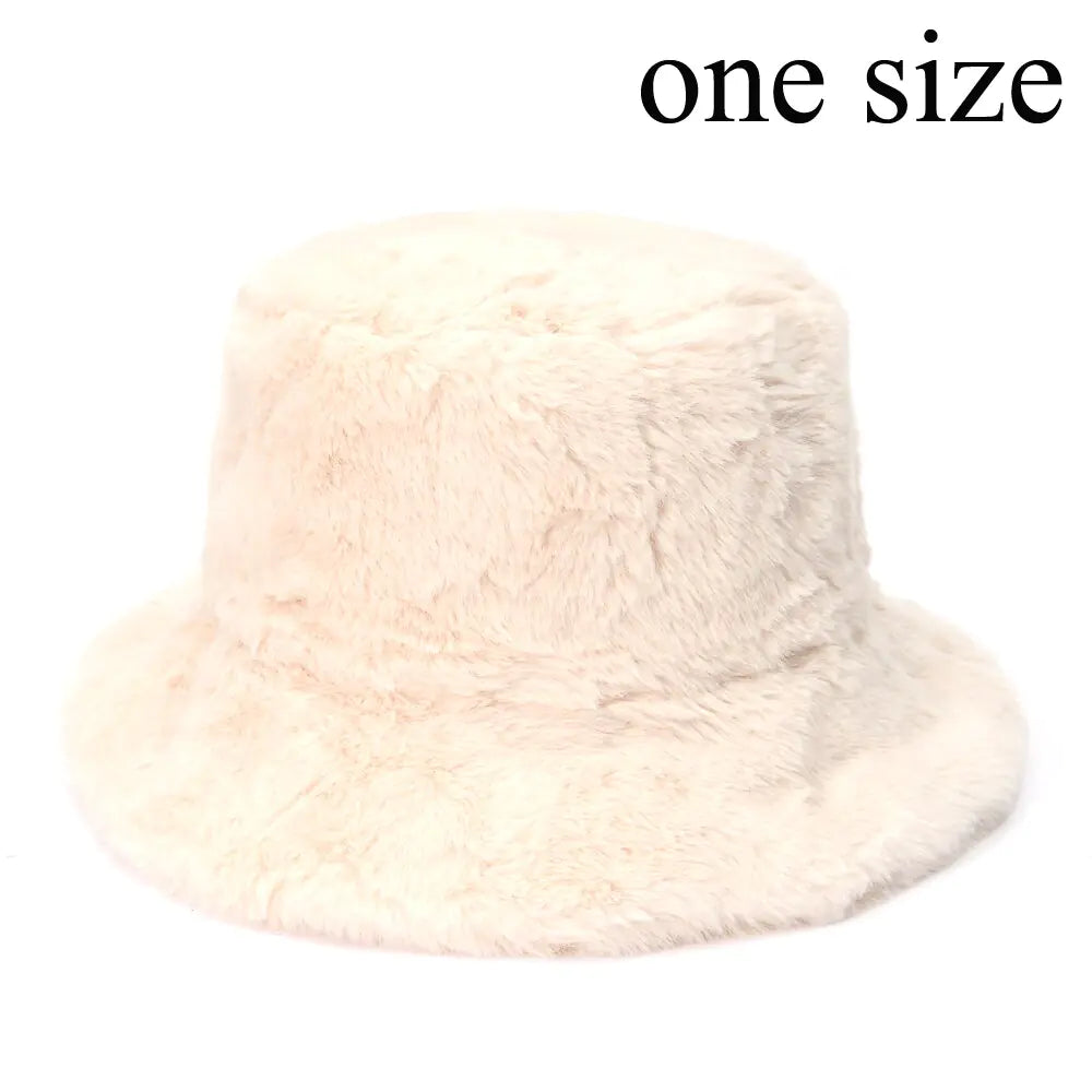 Maataji Winter Fluffy Bucket Hats