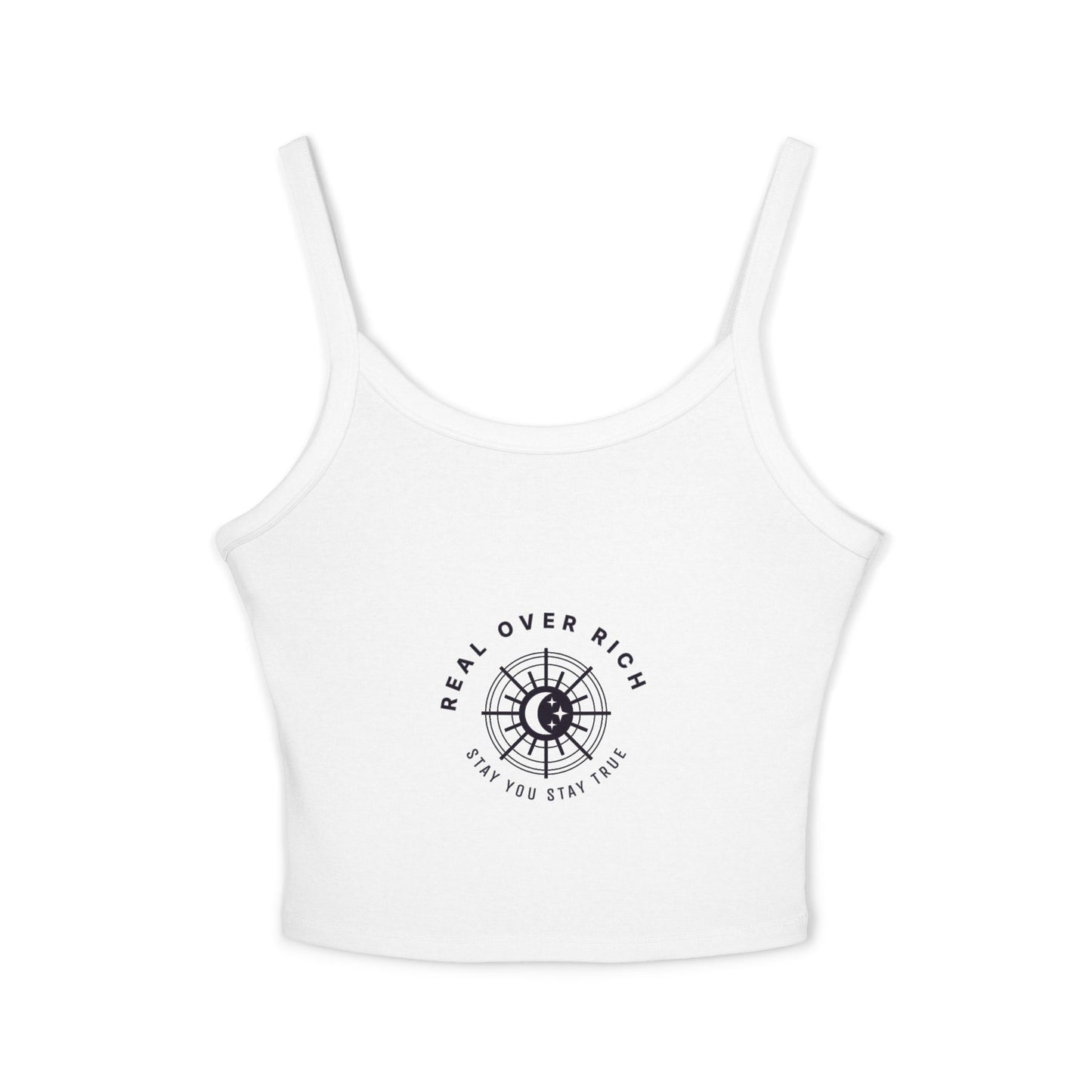 Real Over Rich ( Women's Spaghetti Strap Tank Top)