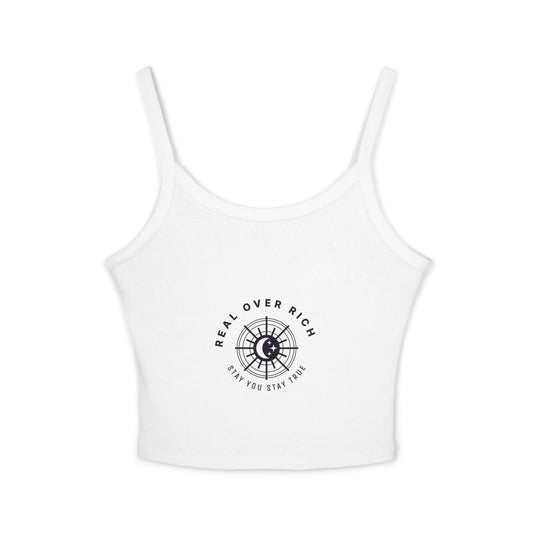 Real Over Rich ( Women's Spaghetti Strap Tank Top)