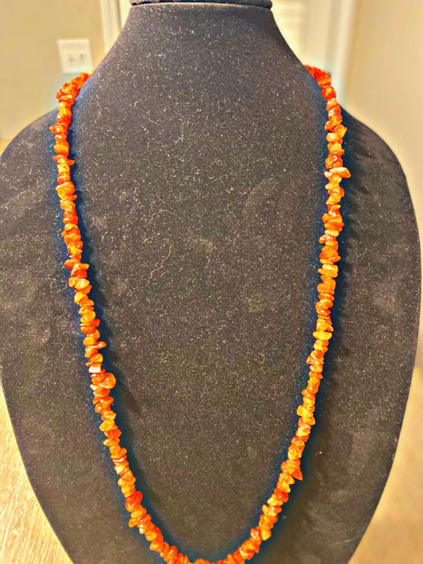 Carnelian Crystal Necklace ( Exclusive )