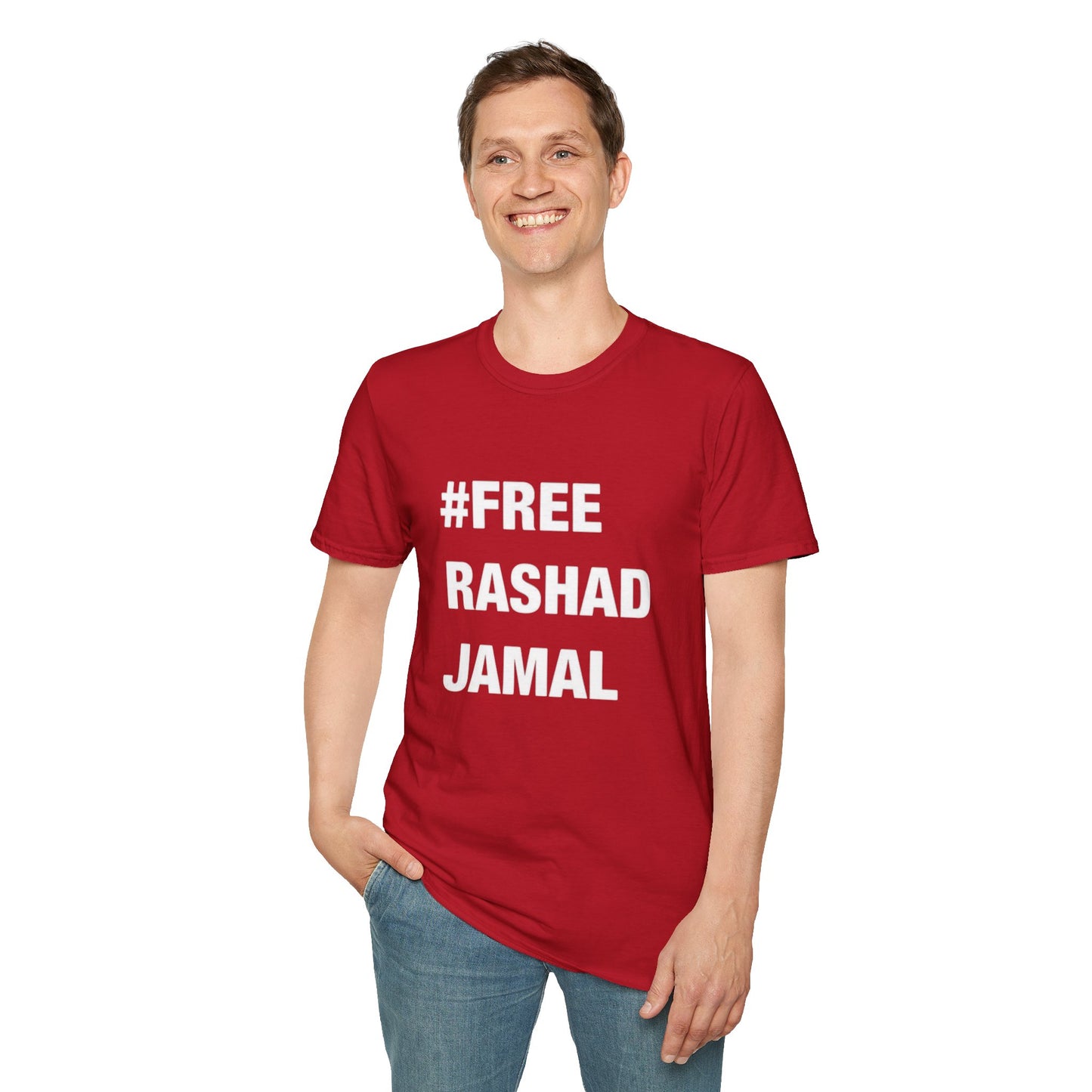 # FREE RASHAD JAMAL  (Unisex Softstyle T-Shirt )