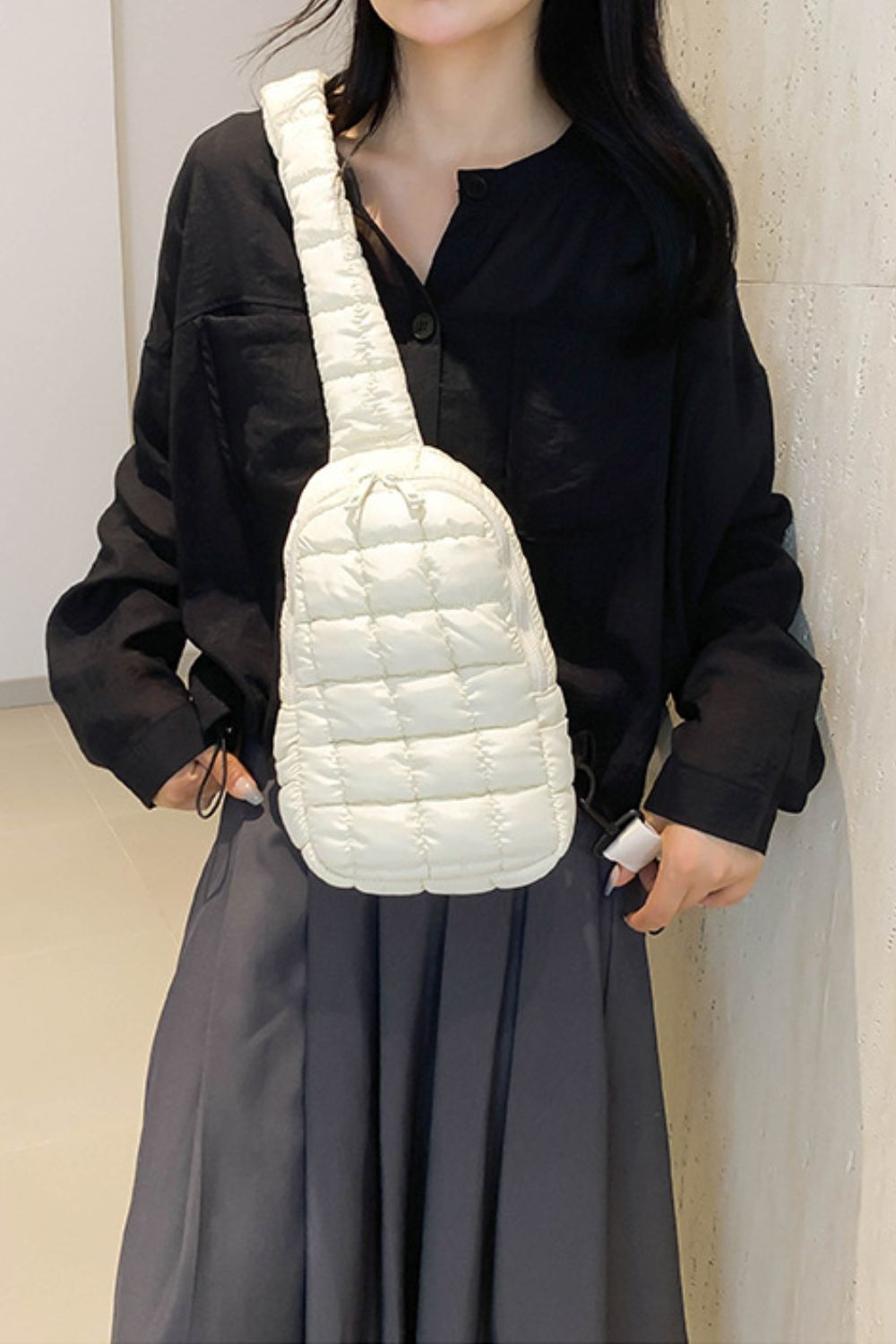 Maataji Quilted Nylon Crossbody  Bag