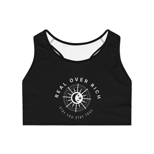 Real Over Rich ( Sports Bra (AOP)