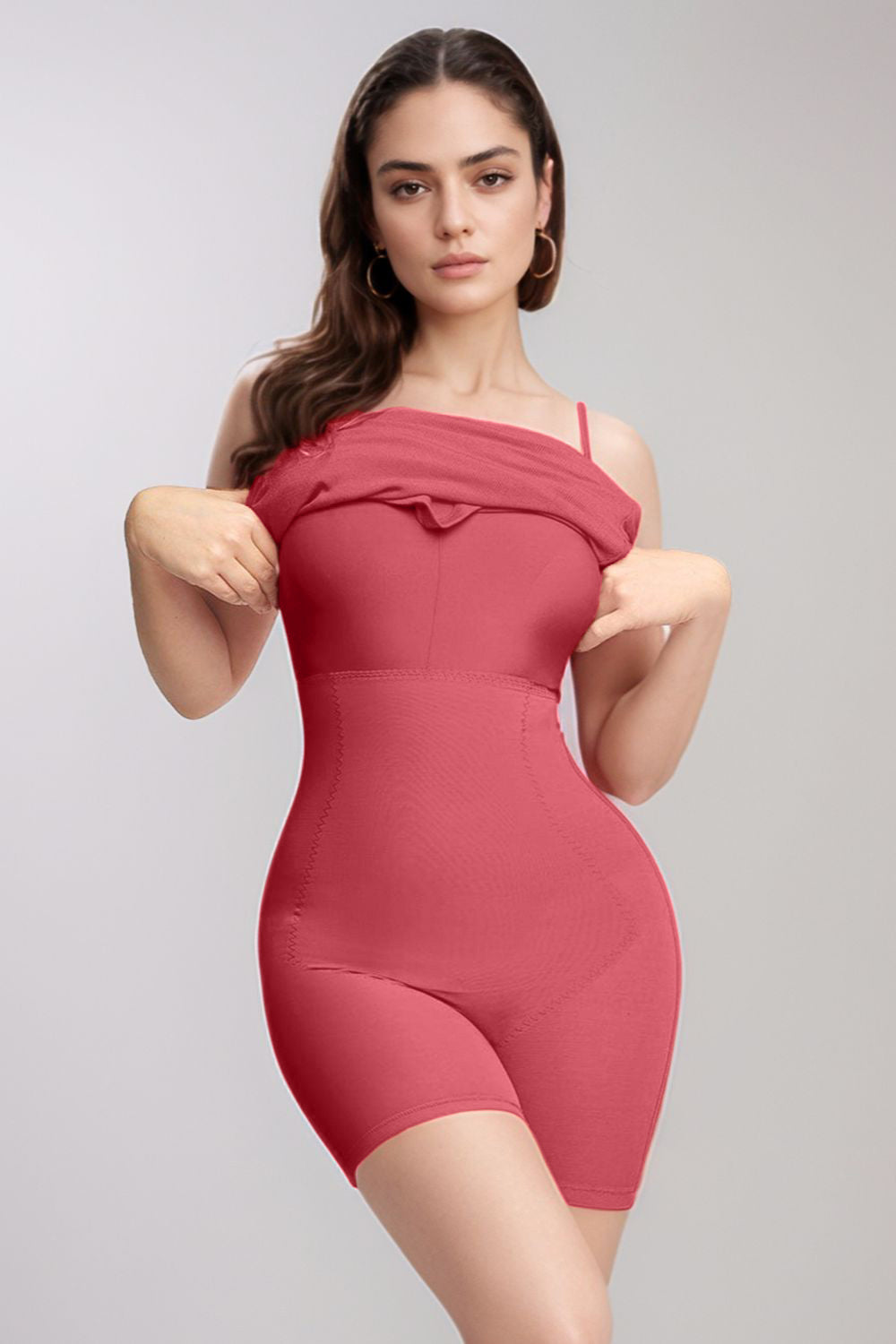 Maataji presents ( Basic Bae Built-In Shapewear Sleeveless Maxi Dress )