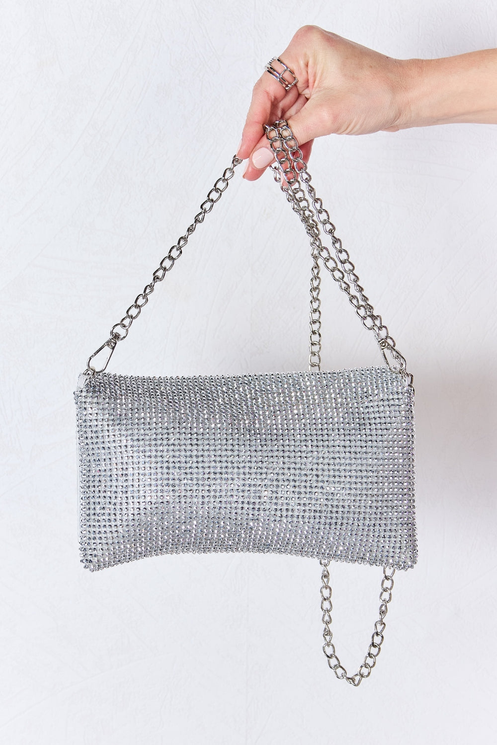 Maataji presents ( Forever Link Rhinestone Crossbody Bag )