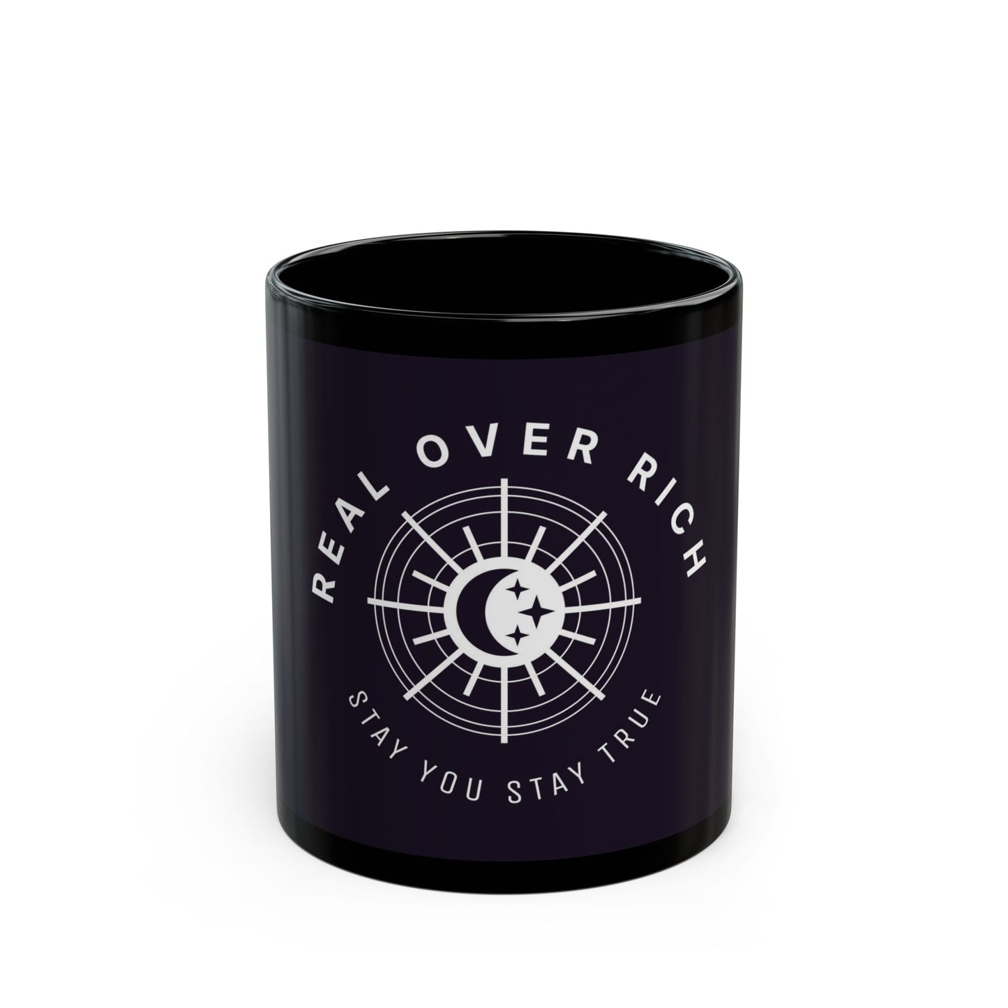 Real Over Rich Black Mug (11oz, 15oz)