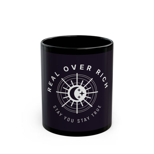 Real Over Rich Black Mug (11oz, 15oz)