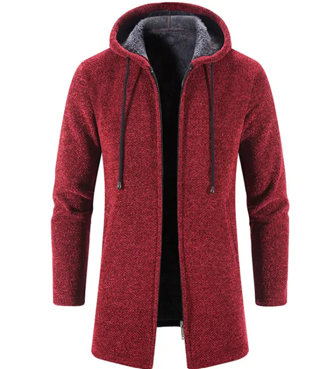 Maataji presents ( Men's All-Season Fleece-Lined Trend Cardigan – Versatile and Stylish )