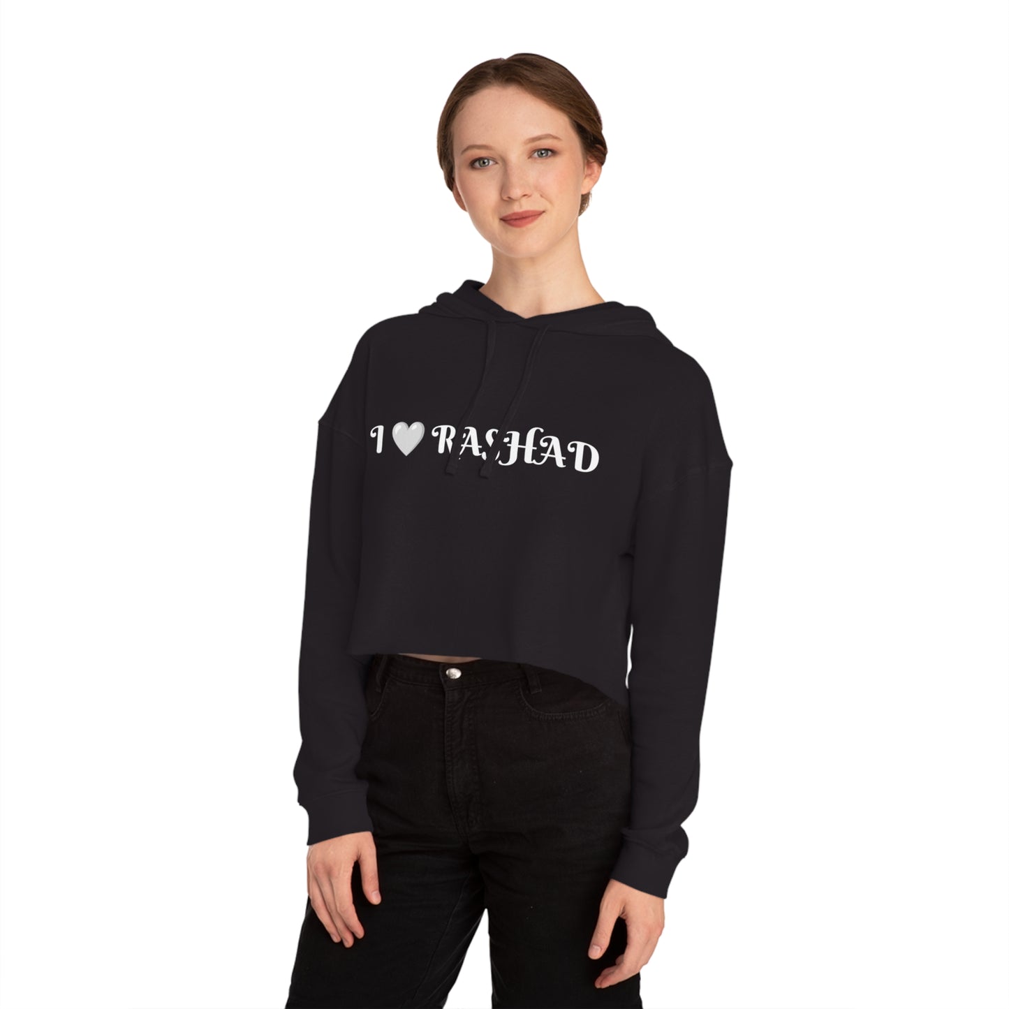 I 🤍 Rashad ( Women’s Cropped Hooded Sweatshirt )