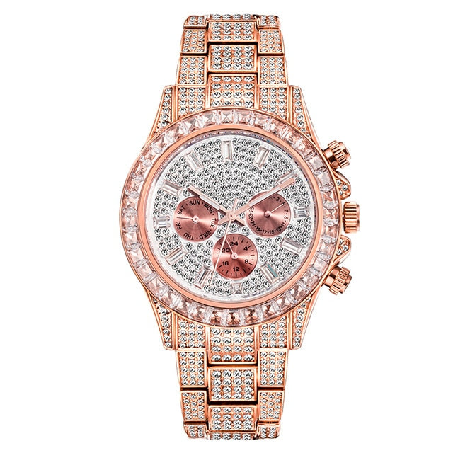 Maataji Crystal Calendar Watch