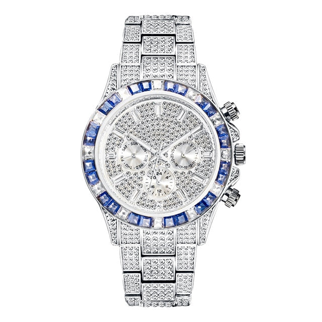 Maataji Crystal Calendar Watch