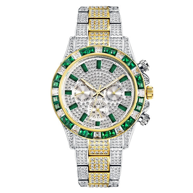 Maataji Crystal Calendar Watch