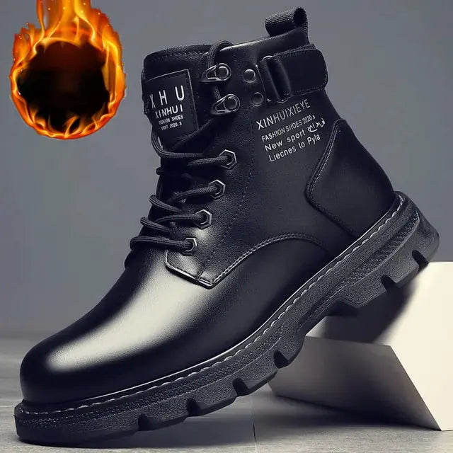 Maataji Leather High Top Winter Boots