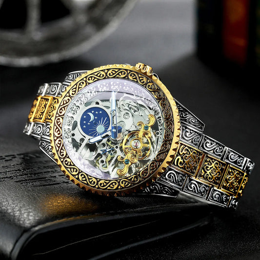 Maataji Luxury Moon Phase Mechanical Watch