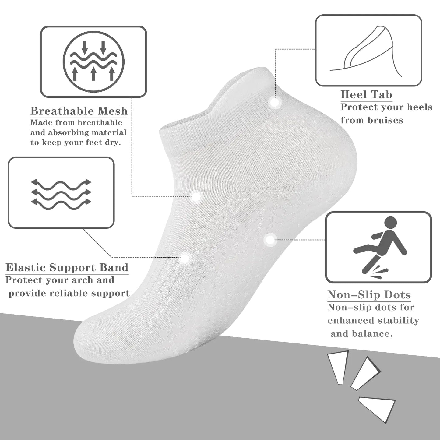 Real Over Rich presents ( Grip Yoga Pilates Socks )