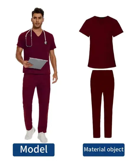 We Heal Hearts Men's V-Neck Medical Uniform