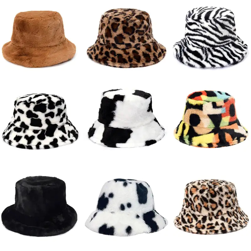 Maataji Winter Fluffy Bucket Hats