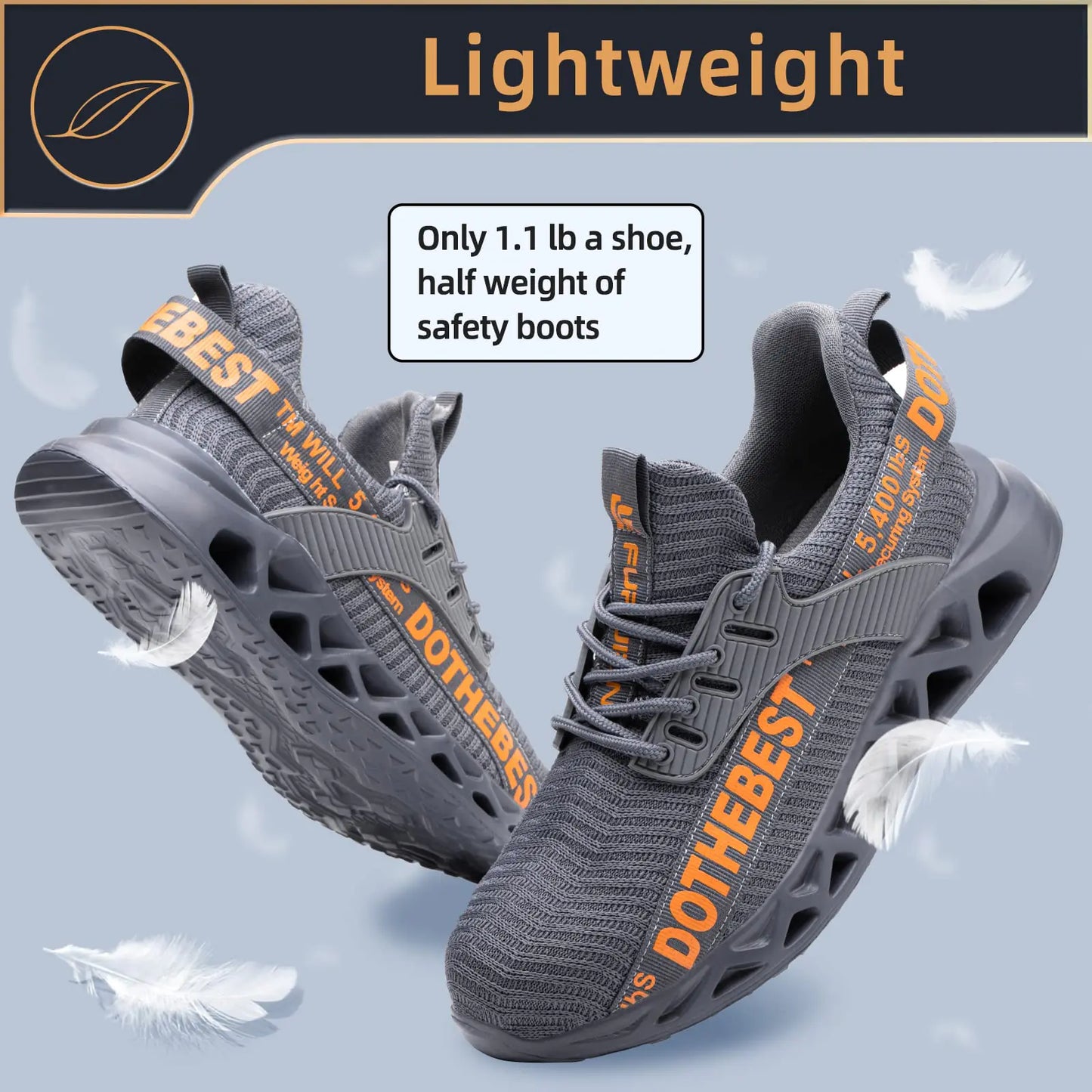 Maataji presents ( Furuian Steel Toe Sneakers Unisex Lightweight Safety Shoes Puncture Proof )