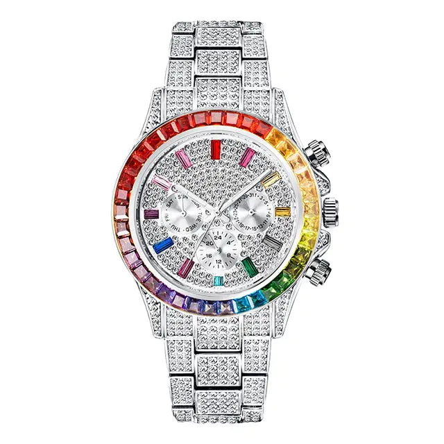 Maataji Crystal Calendar Watch