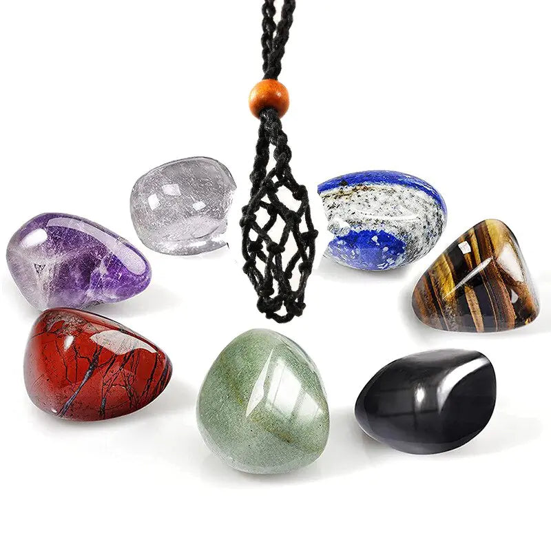 7 Piece Chakra Set Crystal Necklace ( Reiki Healing)