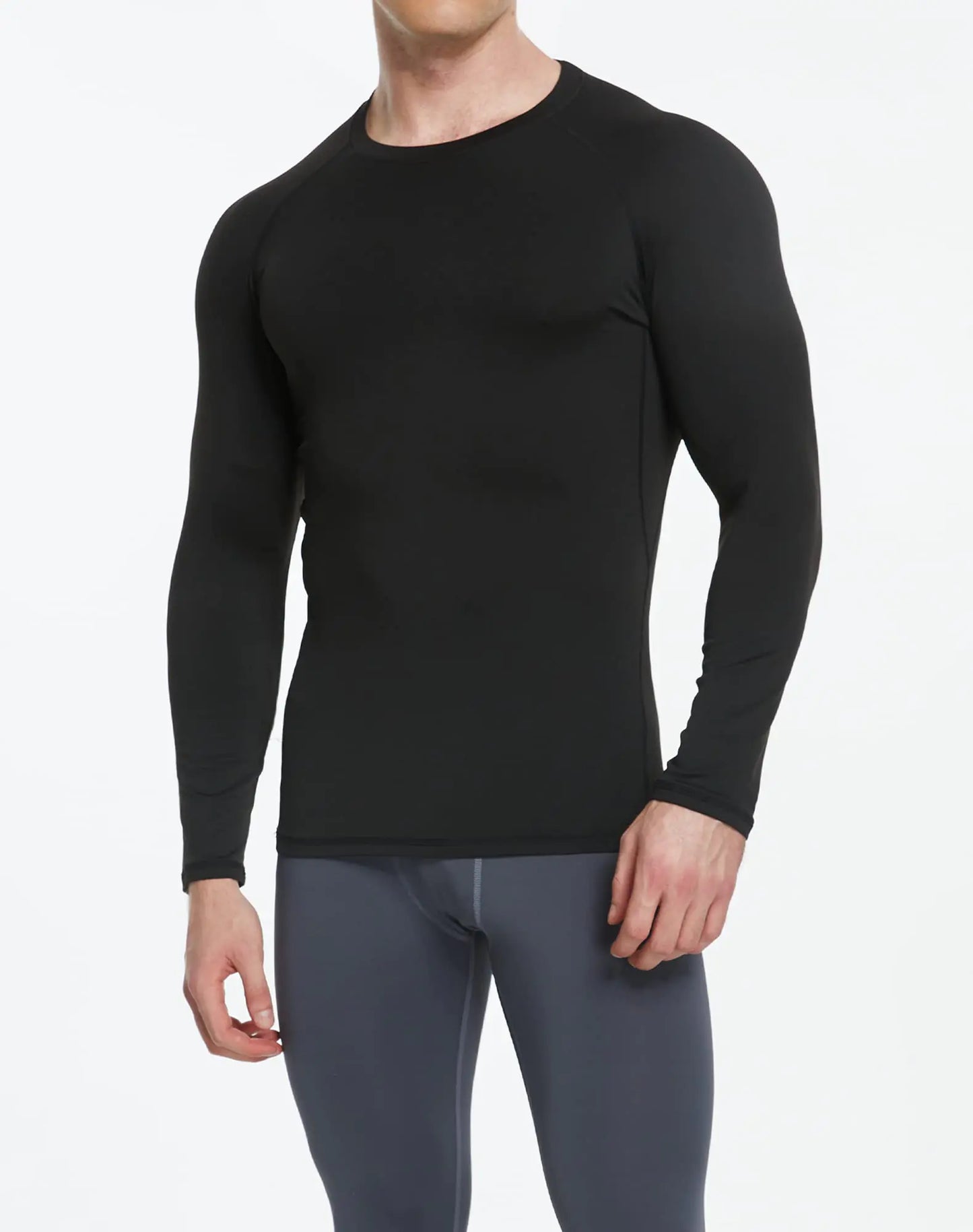 Real Over Rich presents Men's Compression Shirts Long Sleeve  (5 Pack)