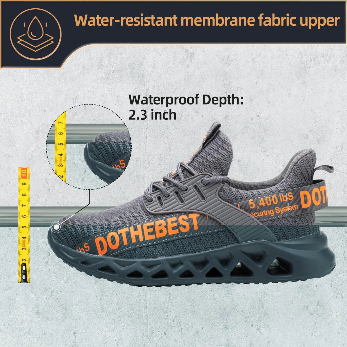 Maataji presents ( Furuian Steel Toe Sneakers Unisex Lightweight Safety Shoes Puncture Proof )