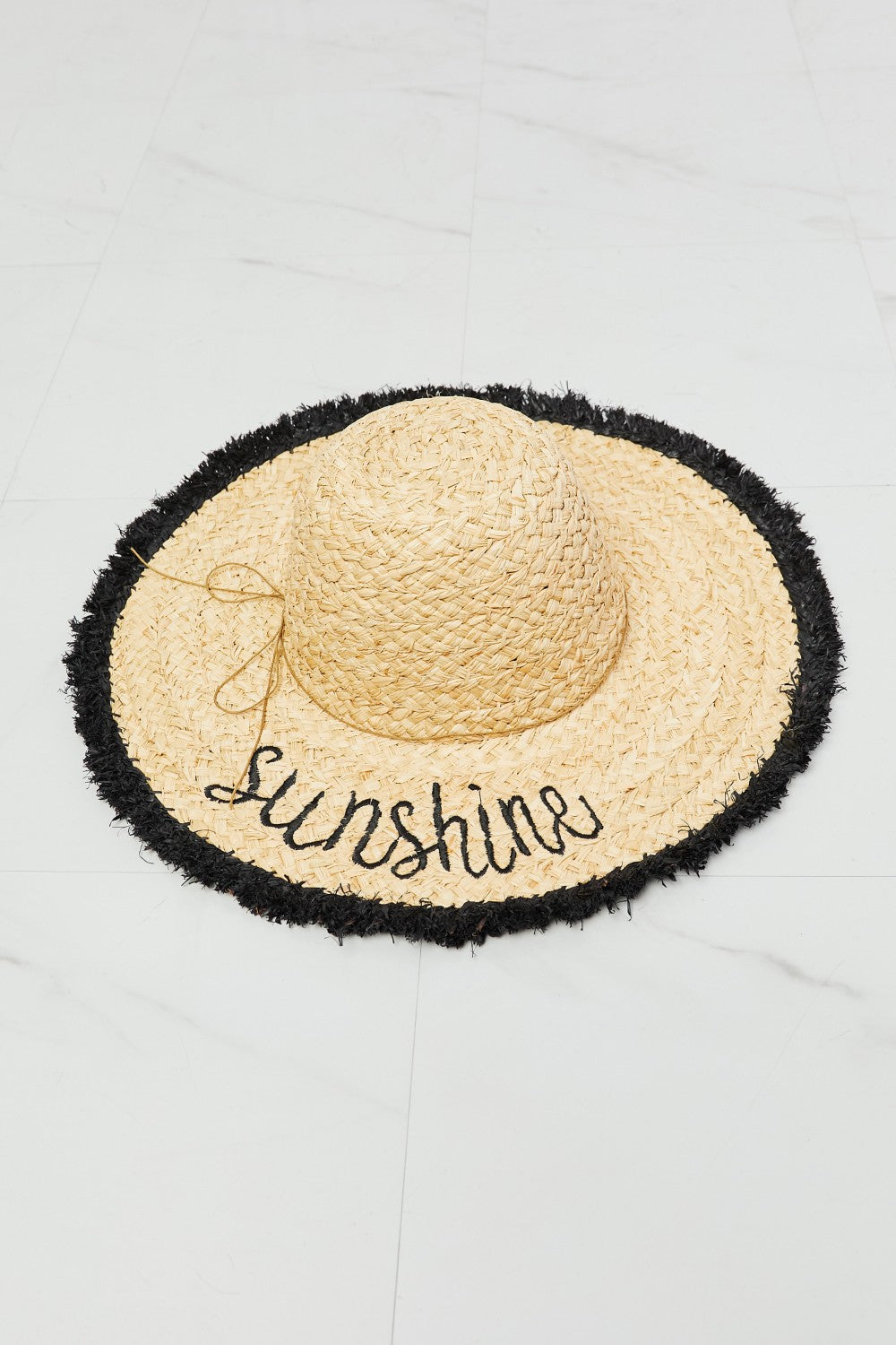 Maataji presents ( Fame Sunshine Straw Fringe Hat )