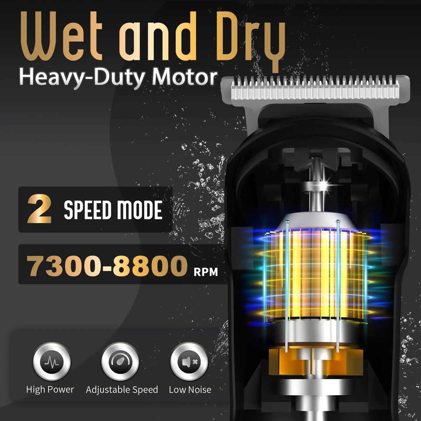 Ufree Beard Trimmer for Men, Waterproof Electric Razor for Nose, Body, Face and Mustache, Cordless Hair Clippers Shavers for Men