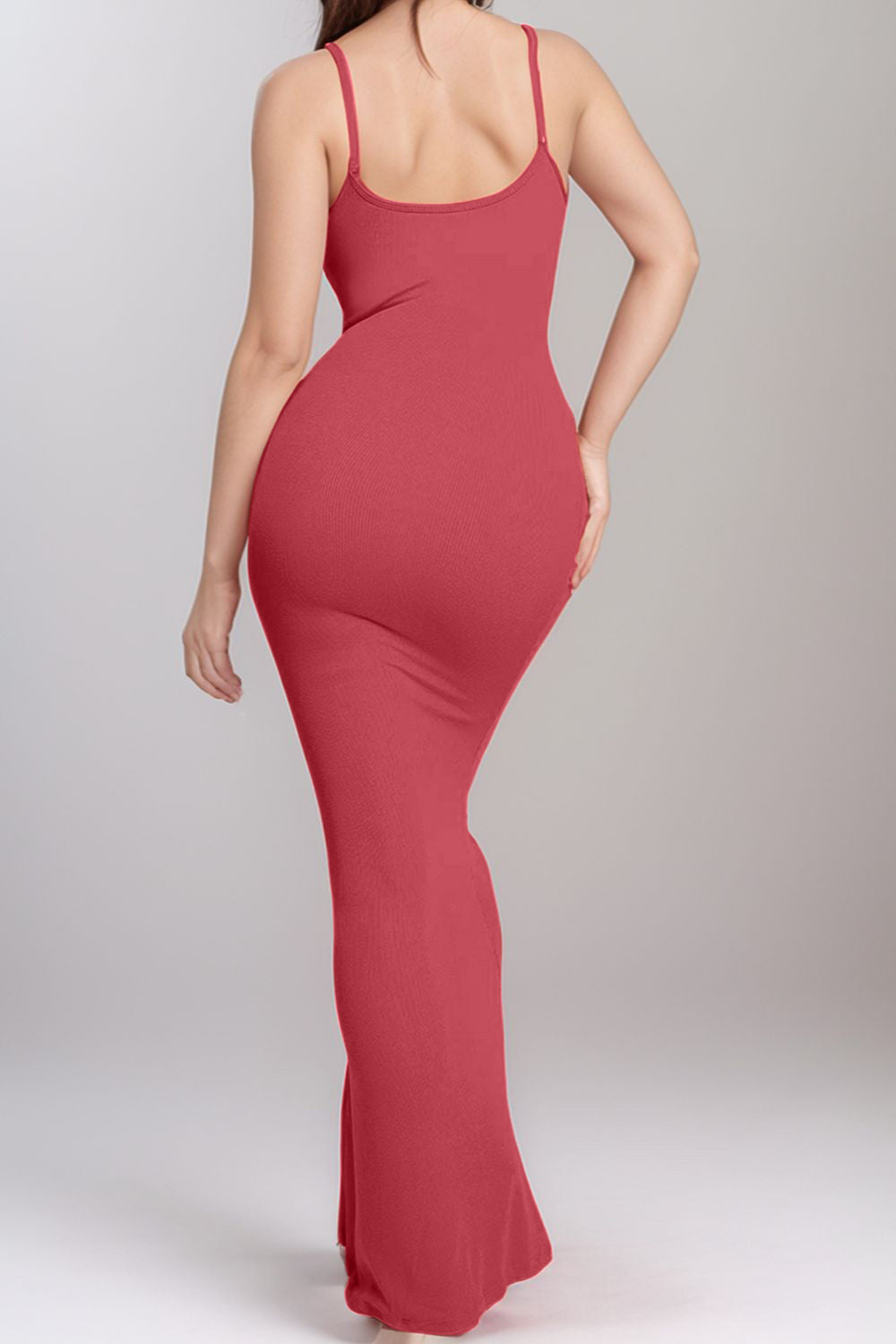 Maataji presents ( Basic Bae Built-In Shapewear Sleeveless Maxi Dress )