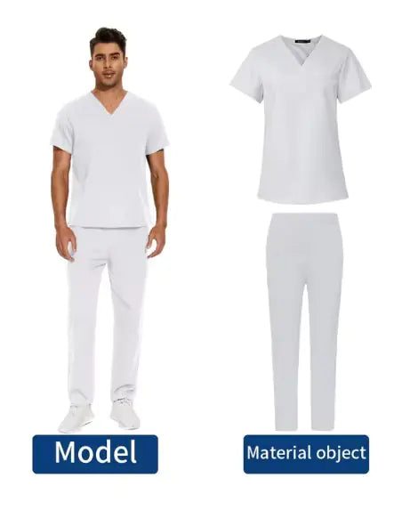 We Heal Hearts Men's V-Neck Medical Uniform