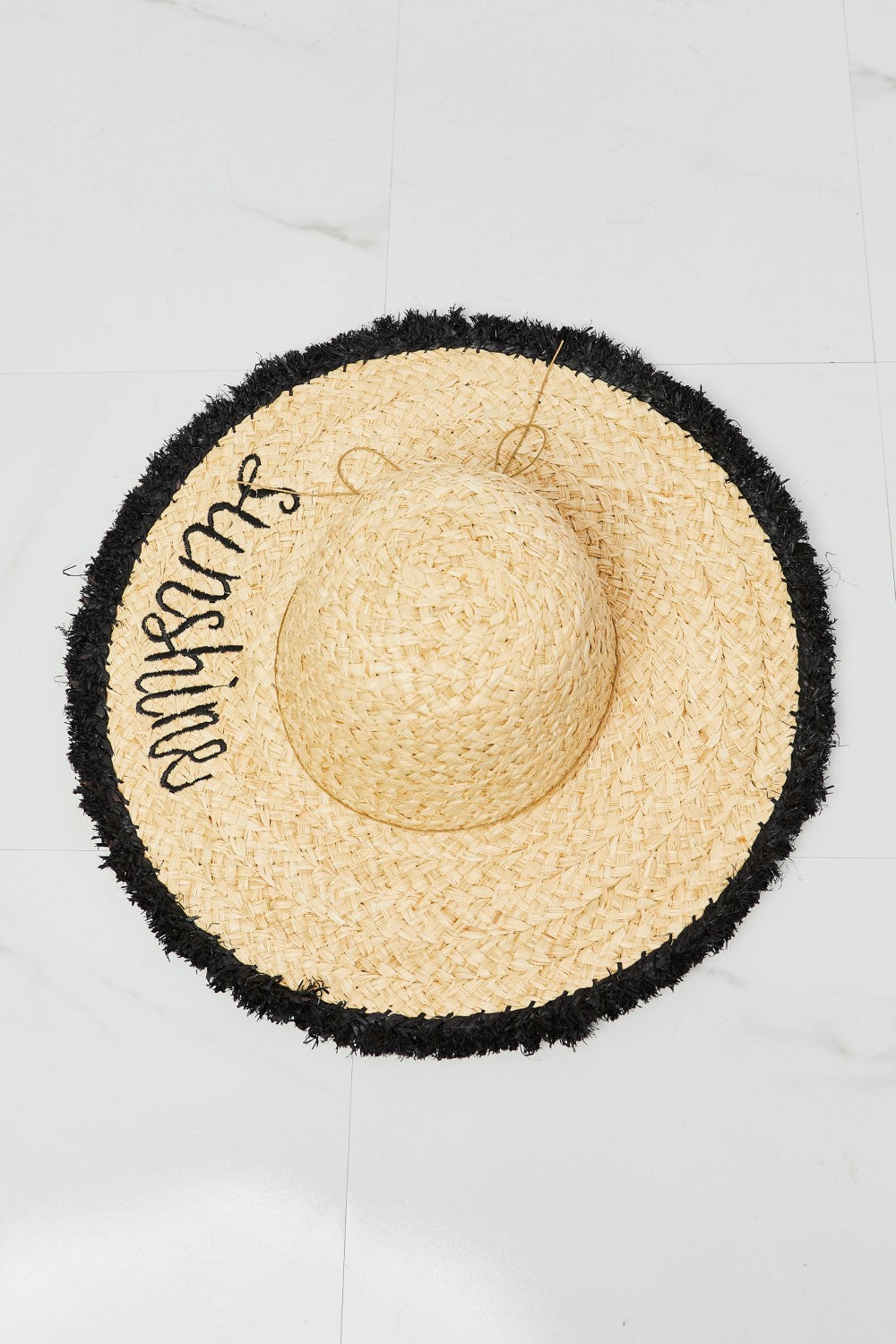 Maataji presents ( Fame Sunshine Straw Fringe Hat )