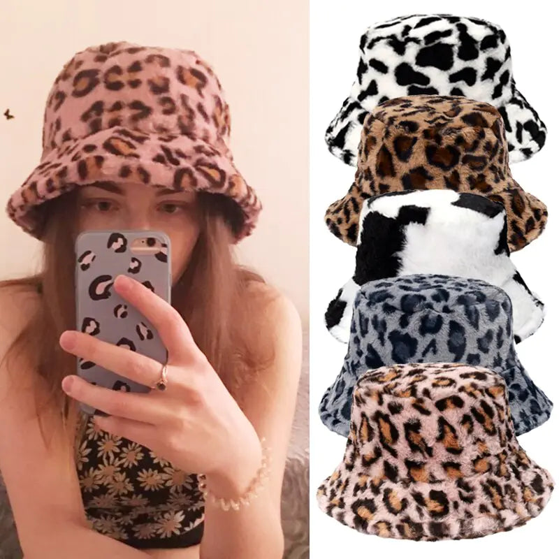 Maataji Winter Fluffy Bucket Hats