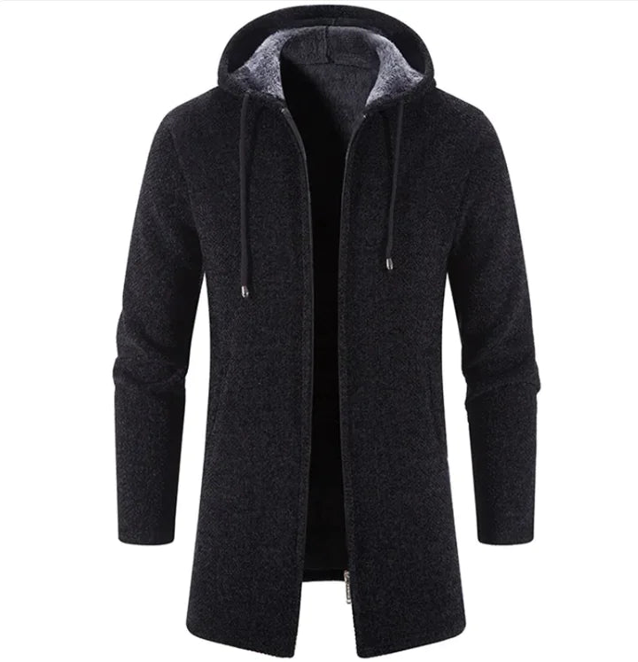 Maataji presents ( Men's All-Season Fleece-Lined Trend Cardigan – Versatile and Stylish )