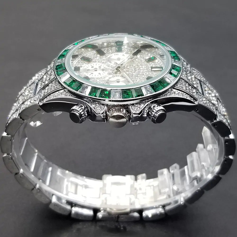 Maataji Crystal Calendar Watch