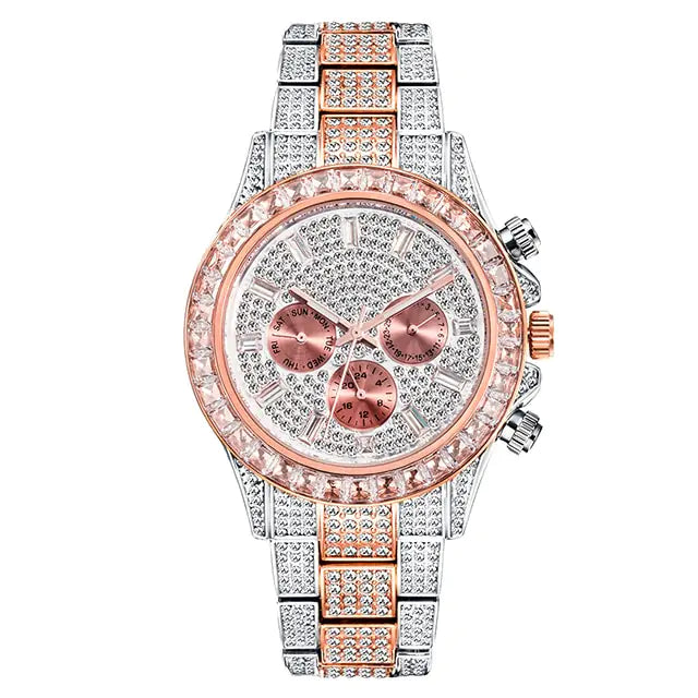Maataji Crystal Calendar Watch