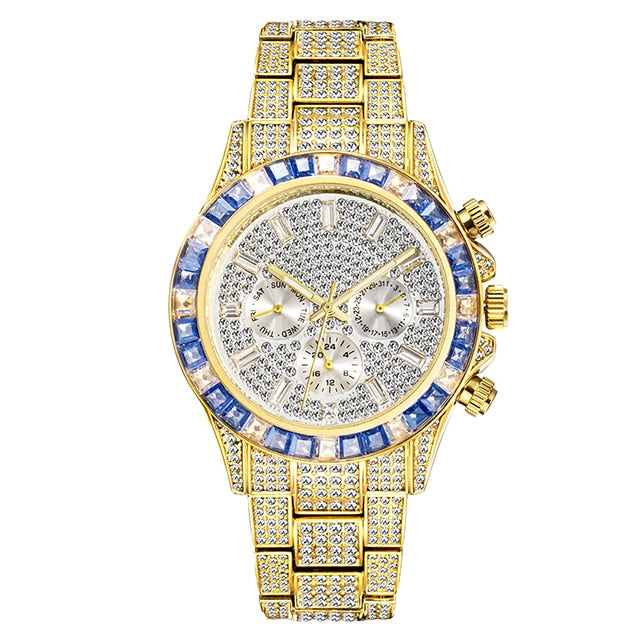 Maataji Crystal Calendar Watch