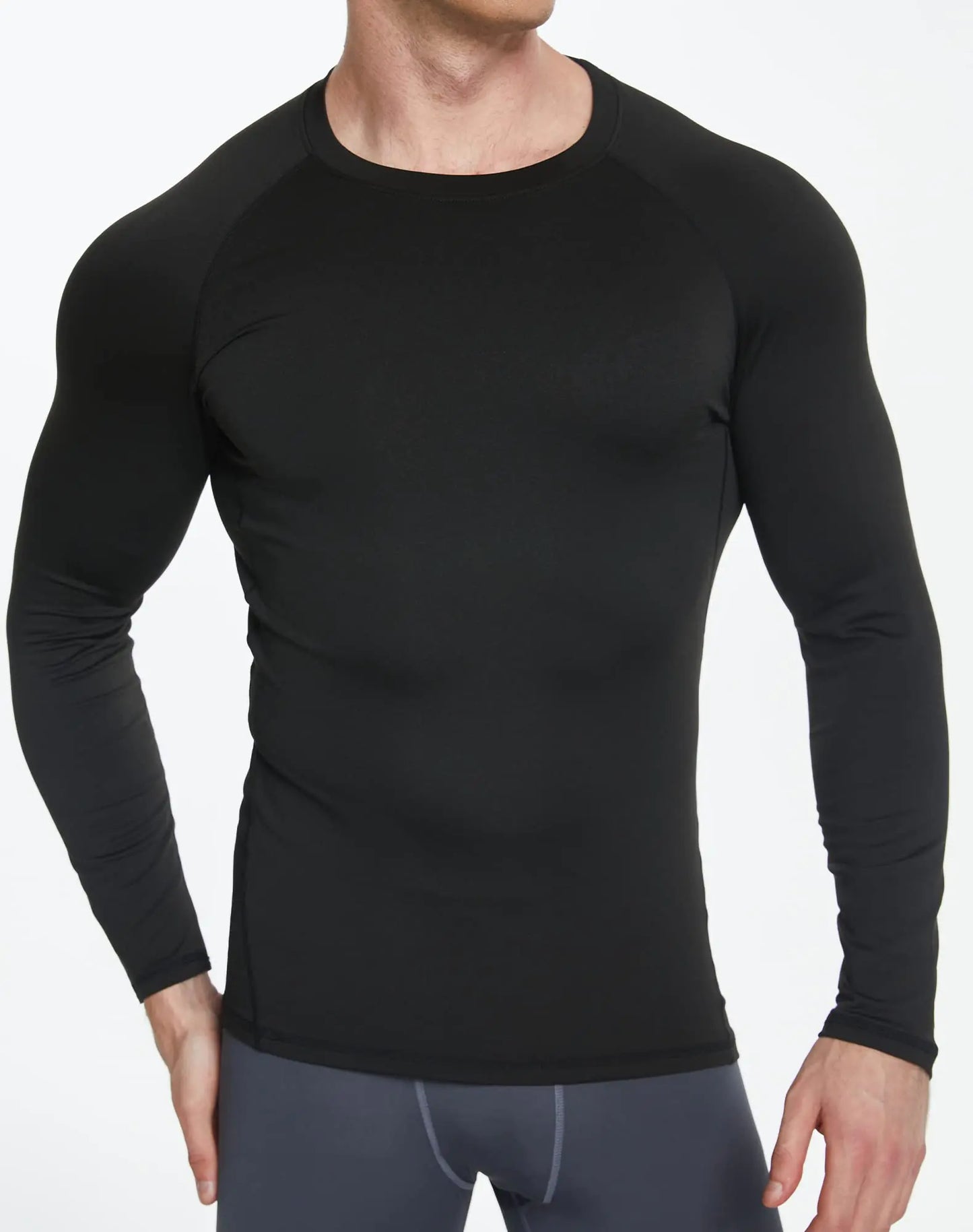 Real Over Rich presents Men's Compression Shirts Long Sleeve  (5 Pack)