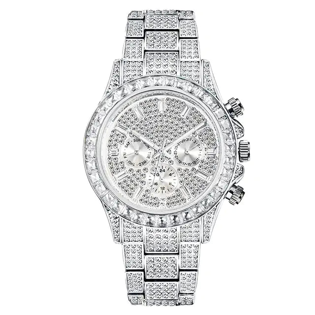 Maataji Crystal Calendar Watch