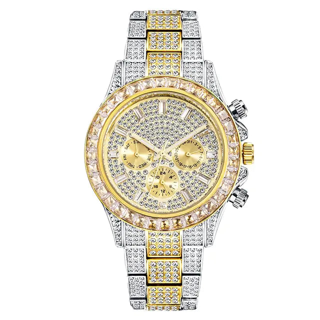 Maataji Crystal Calendar Watch