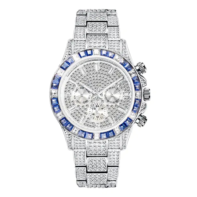 Maataji Crystal Calendar Watch
