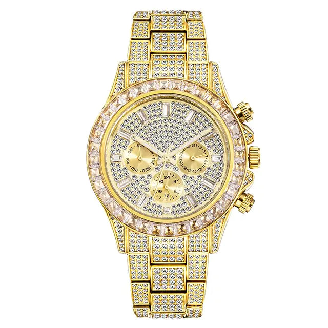 Maataji Crystal Calendar Watch