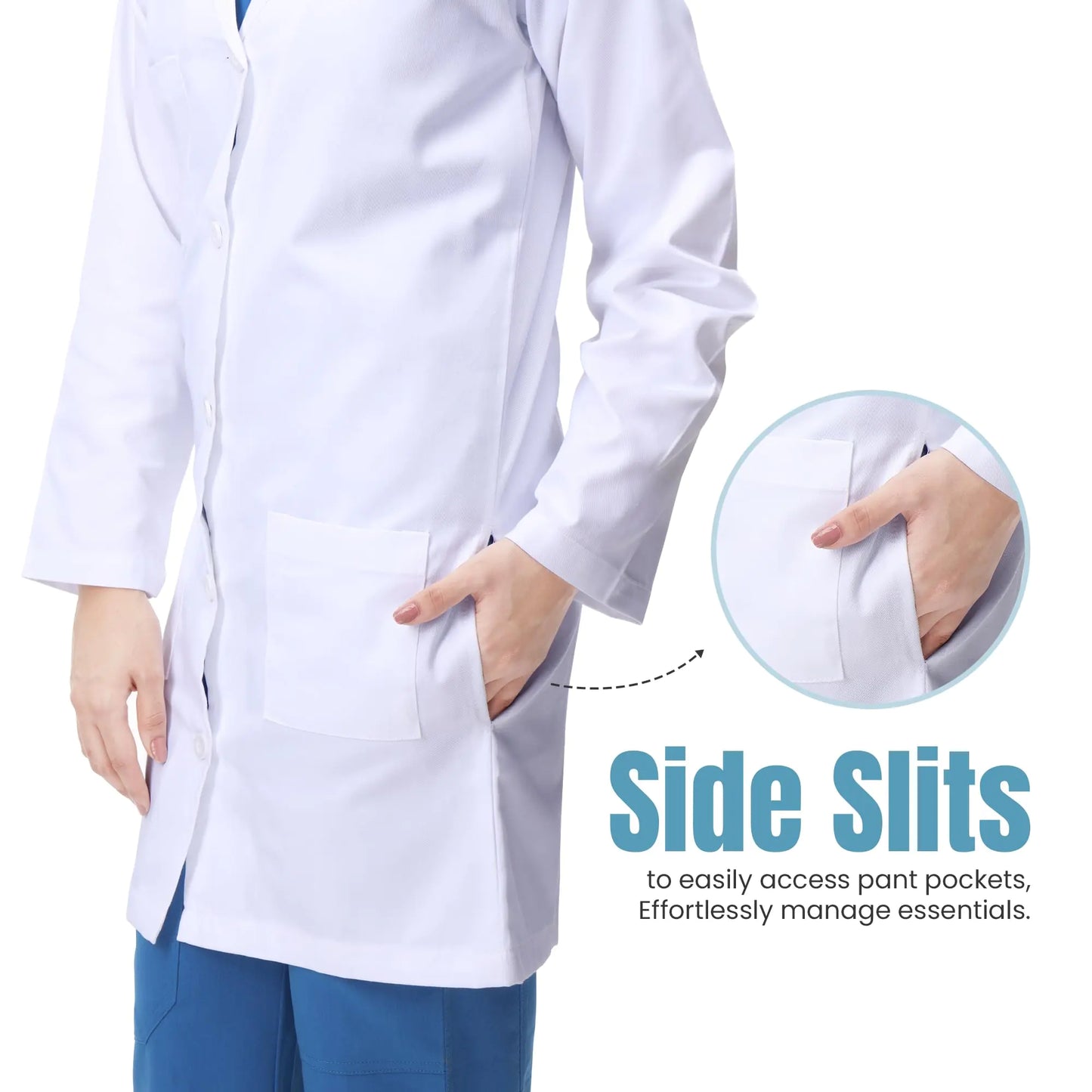 We Heal Hearts Presents ( Professional Lab Coat for Women Medical Coat )