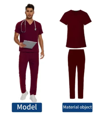 We Heal Hearts Men's V-Neck Medical Uniform