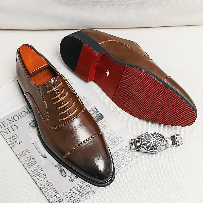 Maataji Red Bottom Oxford Shoes