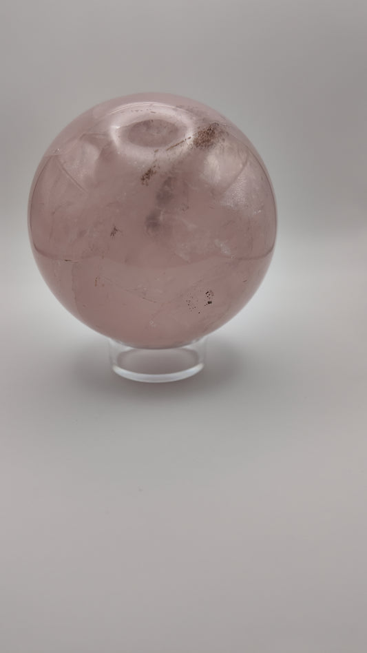 Rose Quartz Sphere Medium ( with stand )