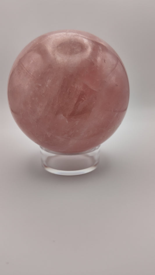 Rose Quartz Sphere Big ( with stand )