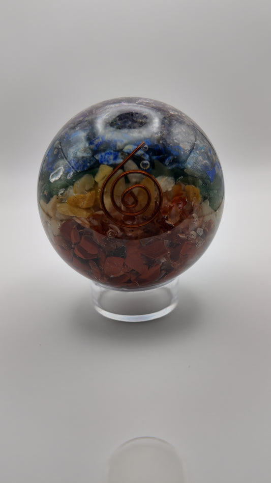 Chakra Sphere Crystal ( with stand )