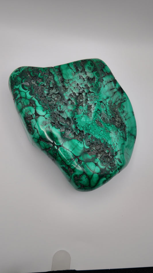 Malachite Crystal Polished Stone Huge ( Rare )