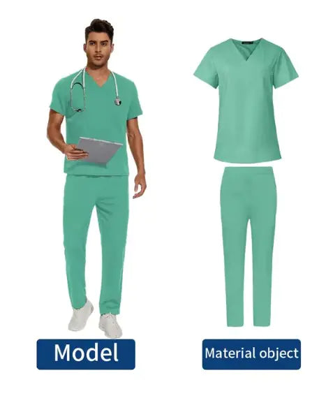 We Heal Hearts Men's V-Neck Medical Uniform